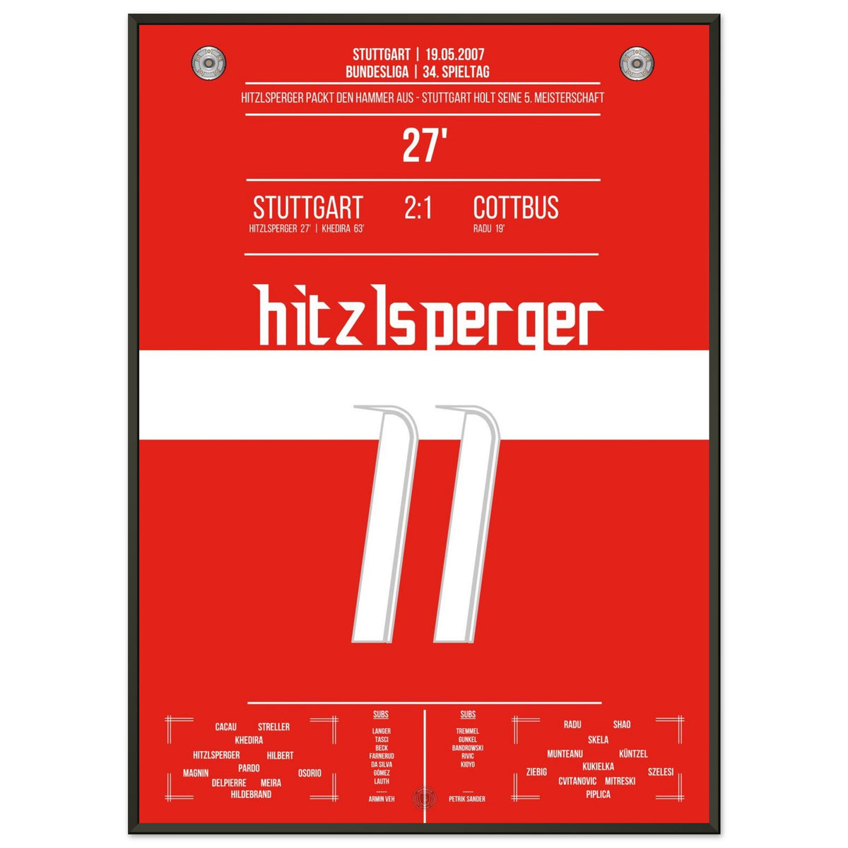 Hitzlsperger-Hammer bei Stuttgart's Gewinn der Meisterschaft 2007