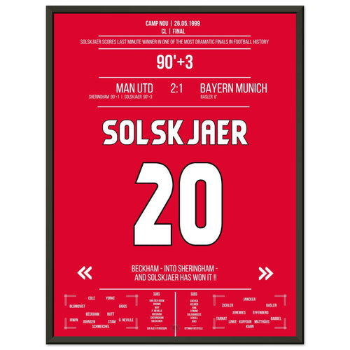 Solskjaer scores in the most memorable comeback in history during the 1999 final against Bayern