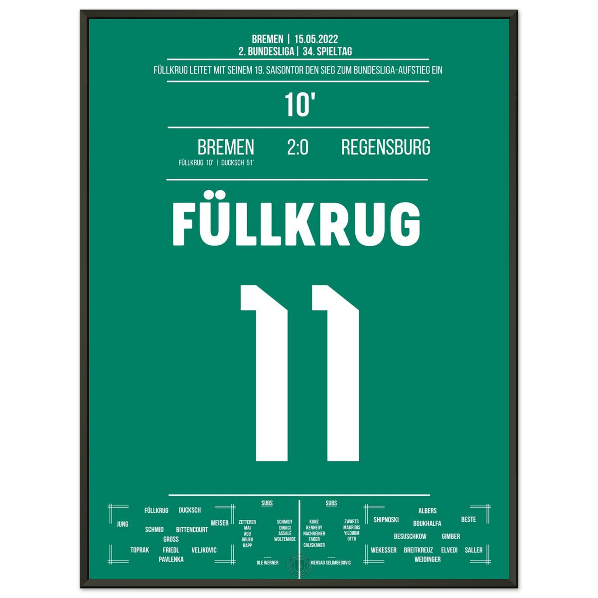 Füllkrug's Führungstreffer zum Aufstieg in die Bundesliga