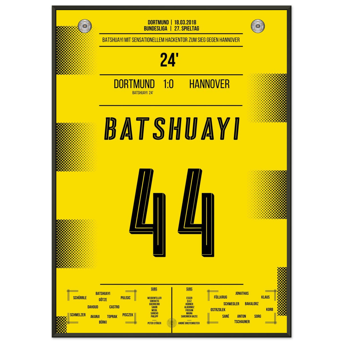 Batshuayi's grand goal with a backheel for the victory against Hannover