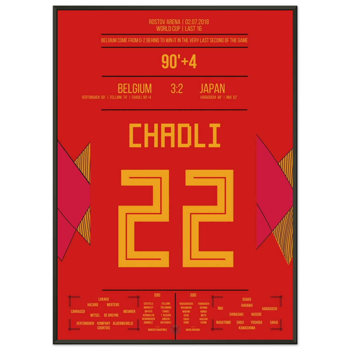 Chadli's last-minute goal against Japan in the 2018 World Cup