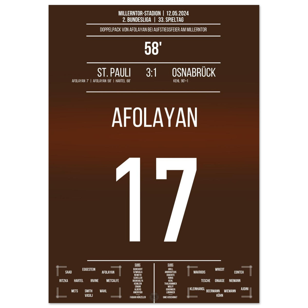 Doppelpacker Afolayan schiesst St. Pauli zurück in die Erstklassigkeit