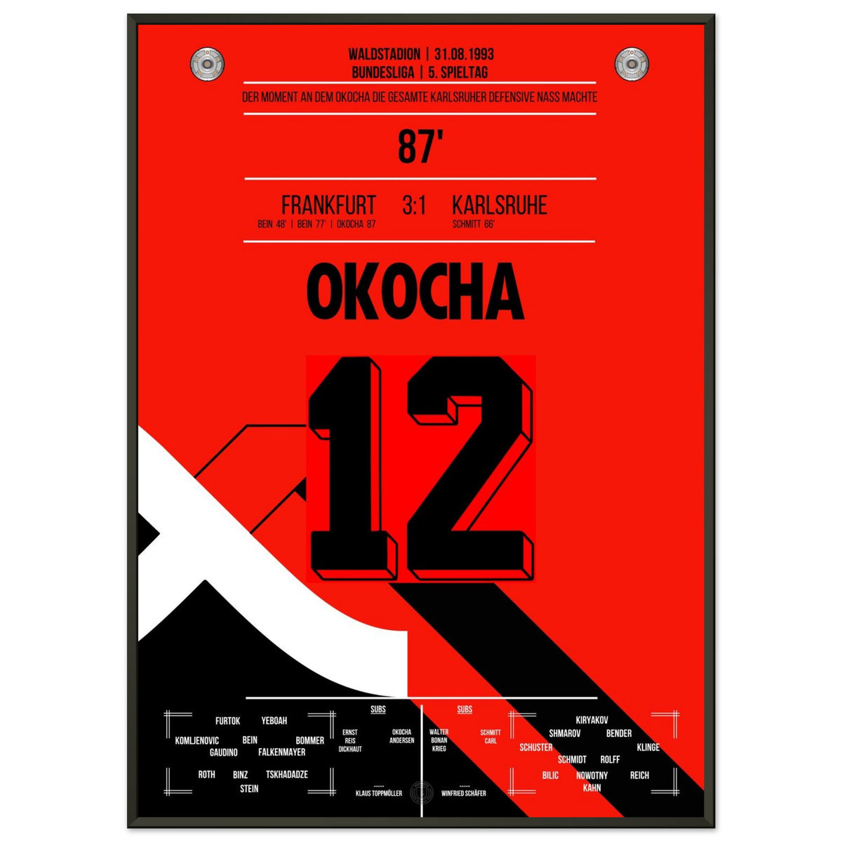 Jay Jay Okocha's Solo-Tor gegen die KSC-Defensive in 1993