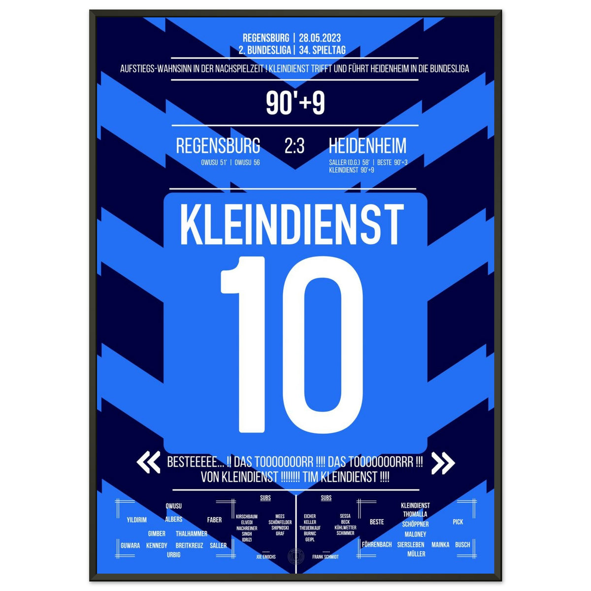 Tim Kleindienst mit dem Tor zum Aufstieg für Heidenheim