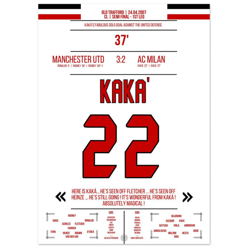 Kaka's magical solo run at Old Trafford 2007