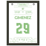 Gimenez-Hattrick beim Derby Sieg gegen Excelsior A4-21x29.7-cm-8x12-Schwarzer-Aluminiumrahmen