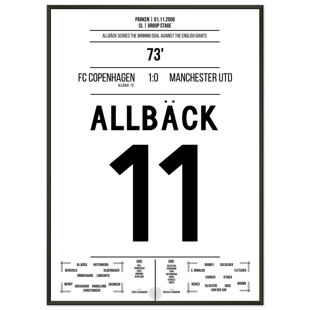 Allbäck erzielt den entscheidenden Treffer zum Sieg gegen Man Utd