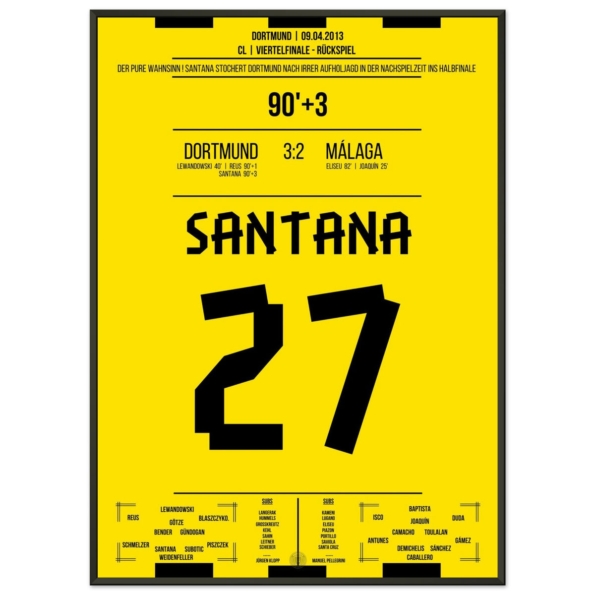 Santana's Siegtreffer bei Dortmunds sensationeller Aufholjagd gegen Malaga