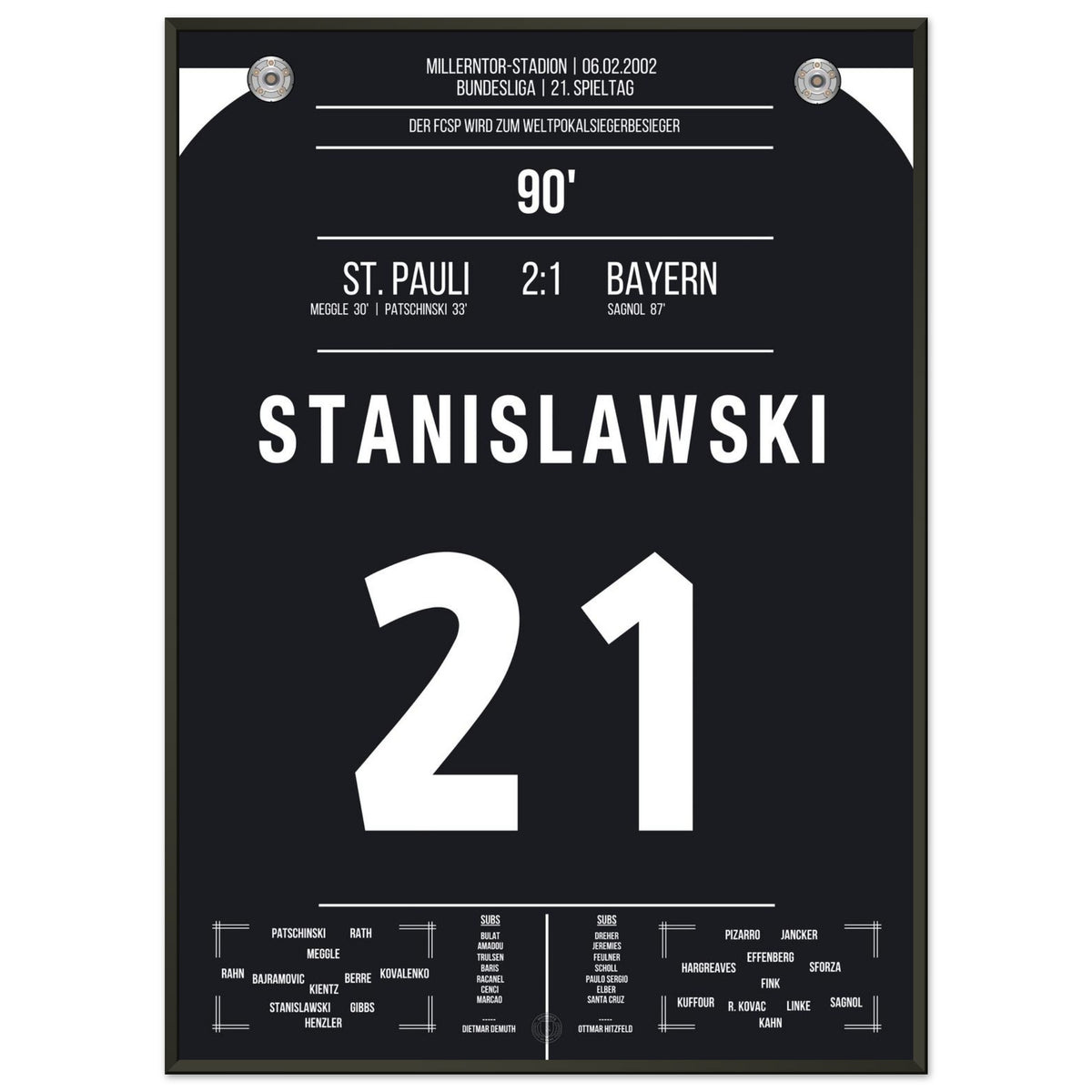 Die Geburtsstunde der Weltpokalsiegerbesieger - Stanislawski