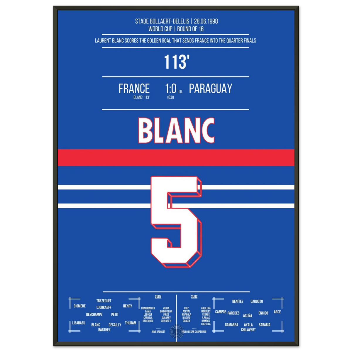 Blanc schießt Frankreich mit Golden Goal ins Achtelfinale der WM 1998