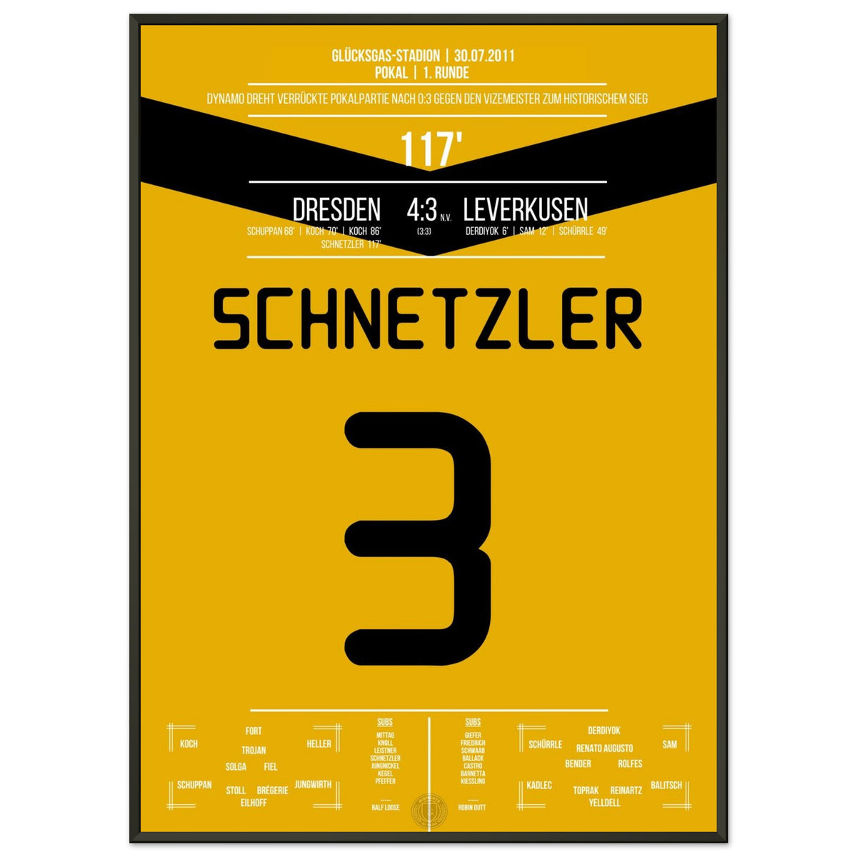 4:3 after 0:3! Dresden's historic comeback in the cup against Leverkusen.