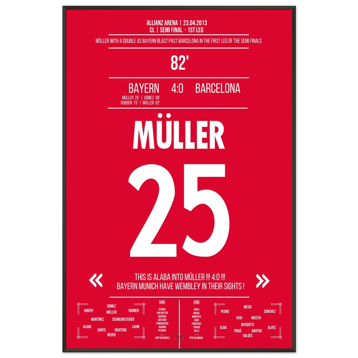 Bayerns 4:0 Gala-Vorstellung im Halbfinal-Hinspiel gegen Barcelona