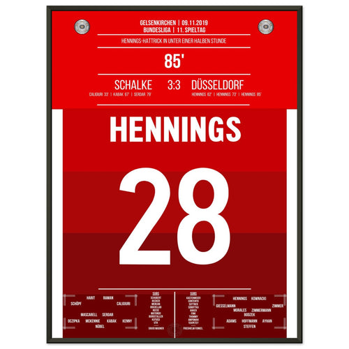 Henning’s hat-trick in the draw at Schalke in 2019