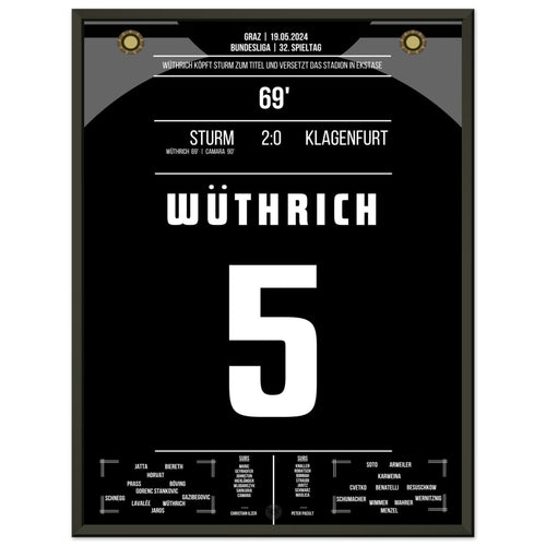 Wüthrich heads Sturm to the championship 2024
