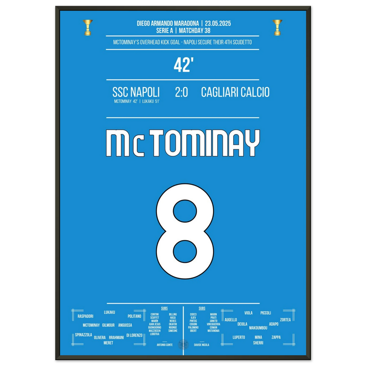 McTominay's dream goal in Napoli's fourth Scudetto win