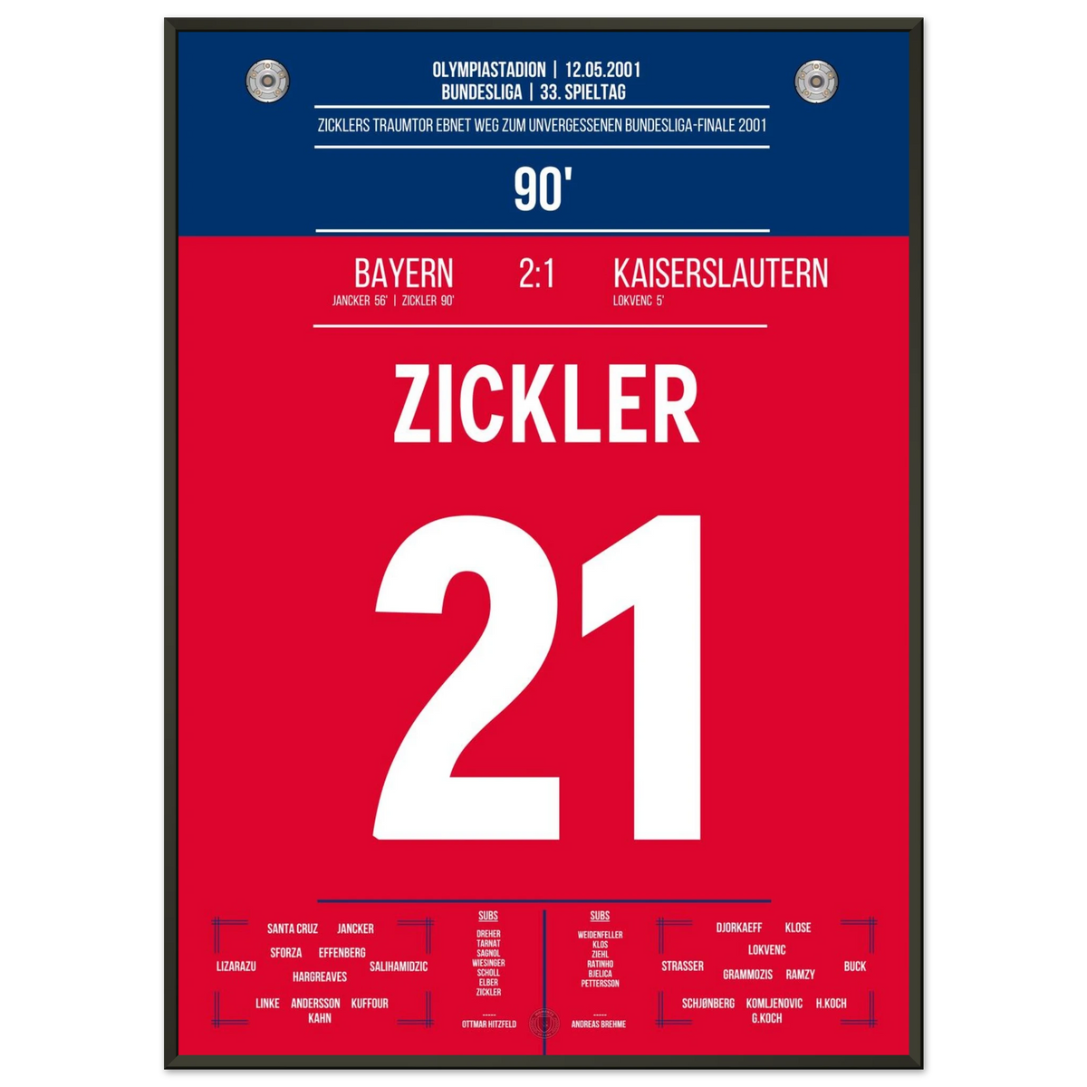 Zickler's dream goal paves the way for the thrilling 2001 Bundesliga finale