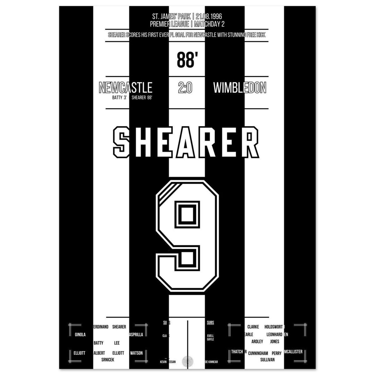 Shearer's erstes PL-Tor vor Newcastle