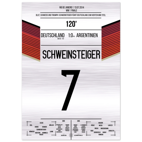 Schweinsteiger's führt Deutschland blutend zum Weltmeistertitel 2014 – Metal Edition