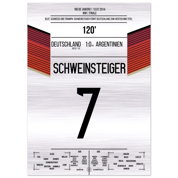 Schweinsteiger's führt Deutschland blutend zum Weltmeistertitel 2014 – Metal Edition
