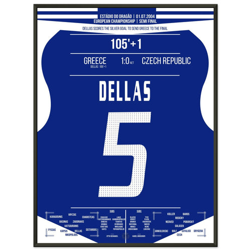 Silver goal by Dellas leads Greece to the final in 2004.