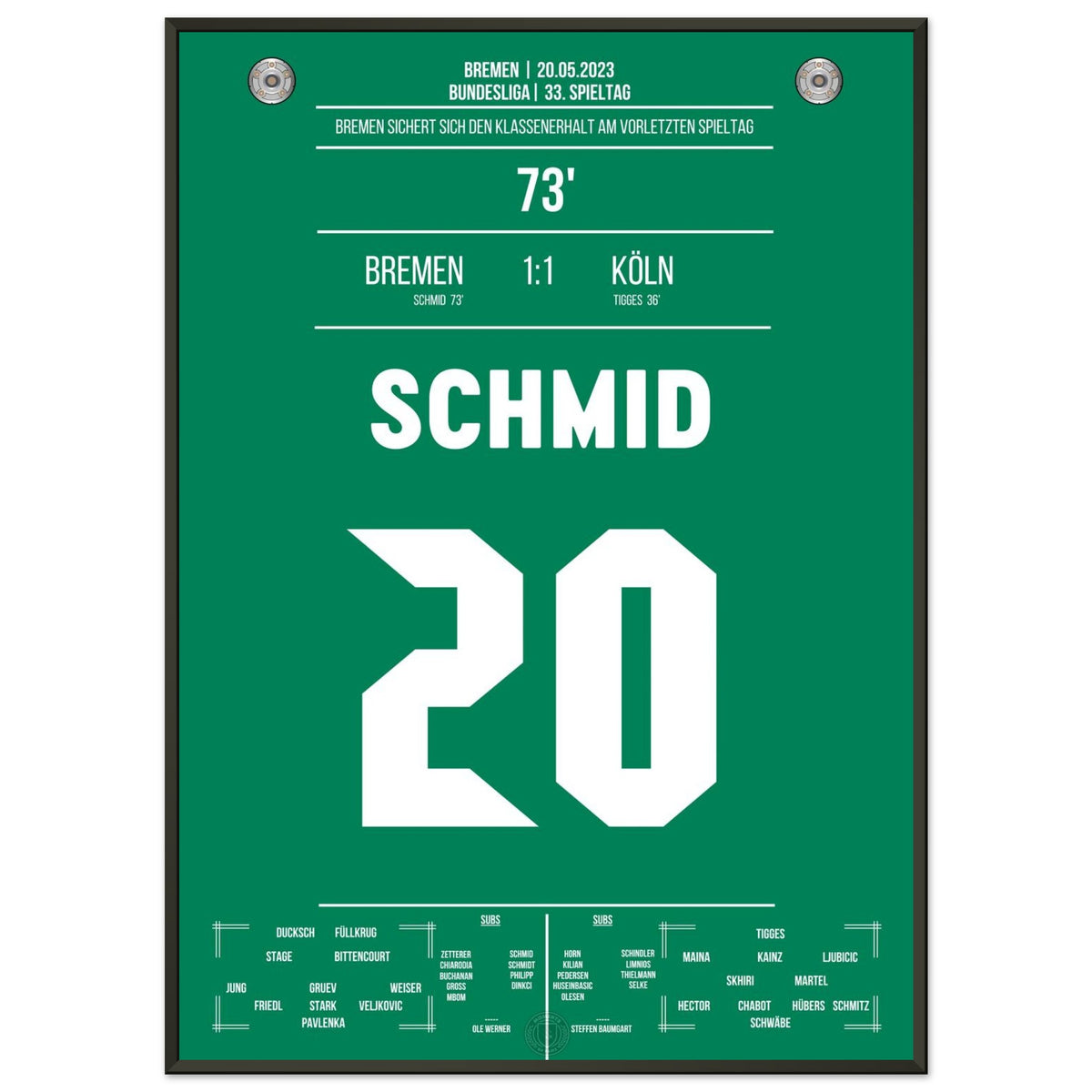 Bremen sichert den Klassenerhalt im letzten Bundesliga Heimspiel der Saison 22/23