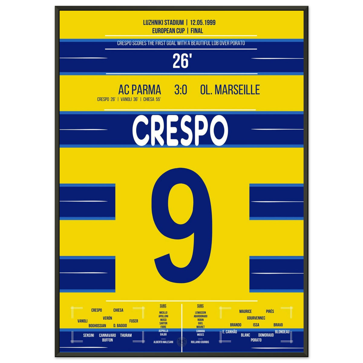 Crespo's goal in Parma's 1999 European Cup triumph