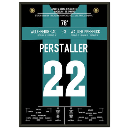 Innsbruck's wilde Aufholjagd zum Klassenerhalt 2013 50x70-cm-20x28-Schwarzer-Aluminiumrahmen