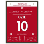 Mesut Özil Masterclass gegen Leicester in 2018 30x40-cm-12x16-Schwarzer-Aluminiumrahmen