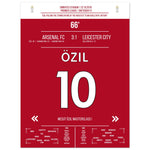 Mesut Özil Masterclass gegen Leicester in 2018 45x60-cm-18x24-Ohne-Rahmen