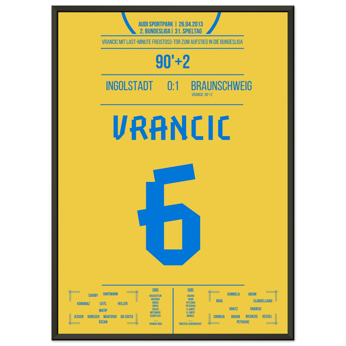 Vrancic's Freistoss-Treffer zum Bundesliga-Aufstieg 2013